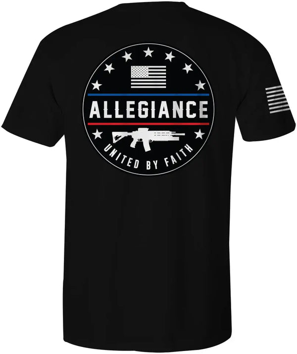 Back of Combat Back Hit Tee in black featuring large Combat logo graphic
