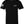 Front of Classic Premium Tee in Black with small chest graphic and American flag sleeve print