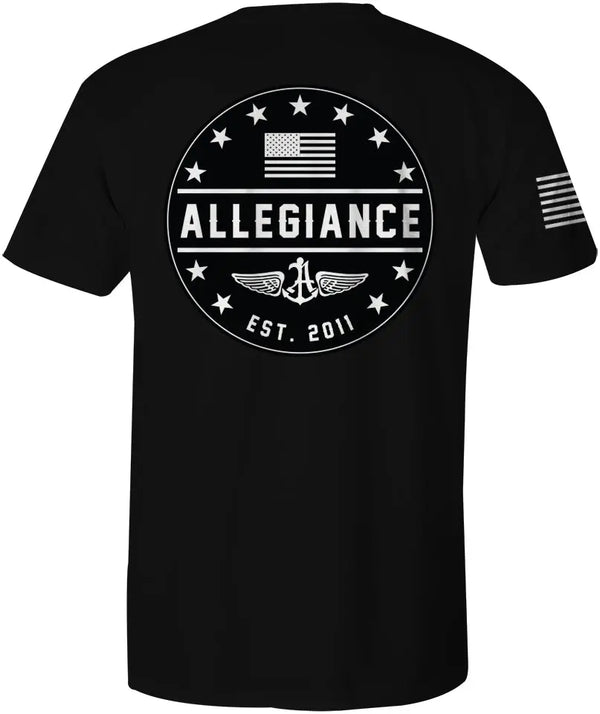 Back of EST. 11 Back Hit Tee in black showcasing large "EST. 11" logo commemorating establishment in 2011.